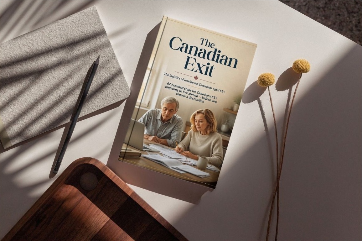 The Canadian Exit printed and worked through by hand